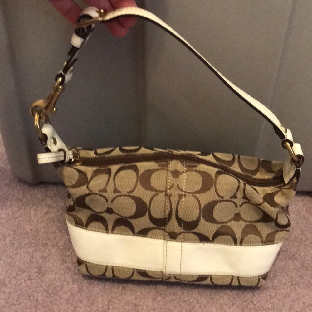Coach Bag with White Embellishments